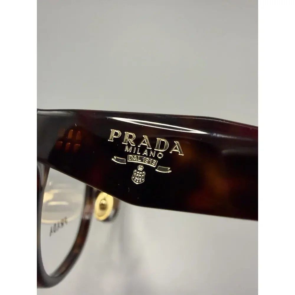 Prada PR B06VD Women’s Eyeglasses 17N1O1 Tortoise 50-20-145 Made Italy